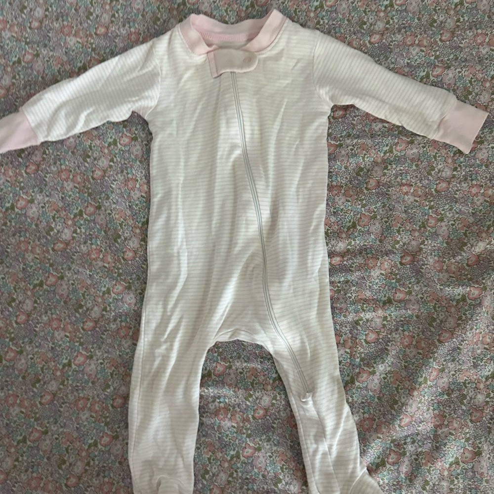 Sammy + Nat Soft Pink and Cream Kids Footie